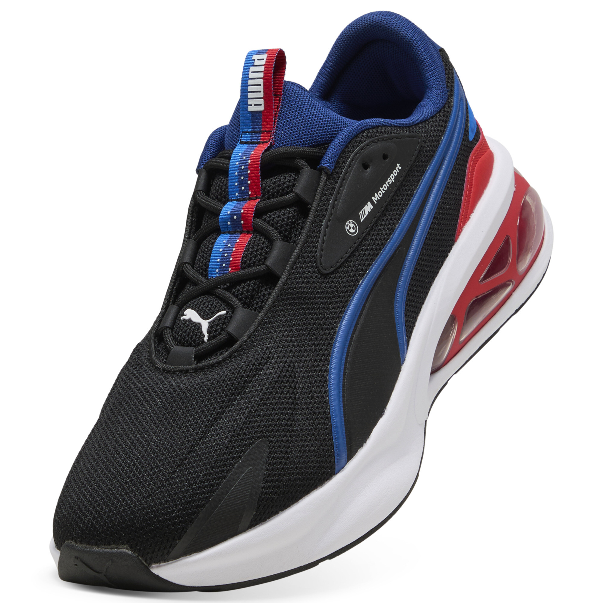 PUMA BMW M Motorsport Solar uniseks sneakers, Zwart/Rood/Wit, Maat 43 thumbnail 2