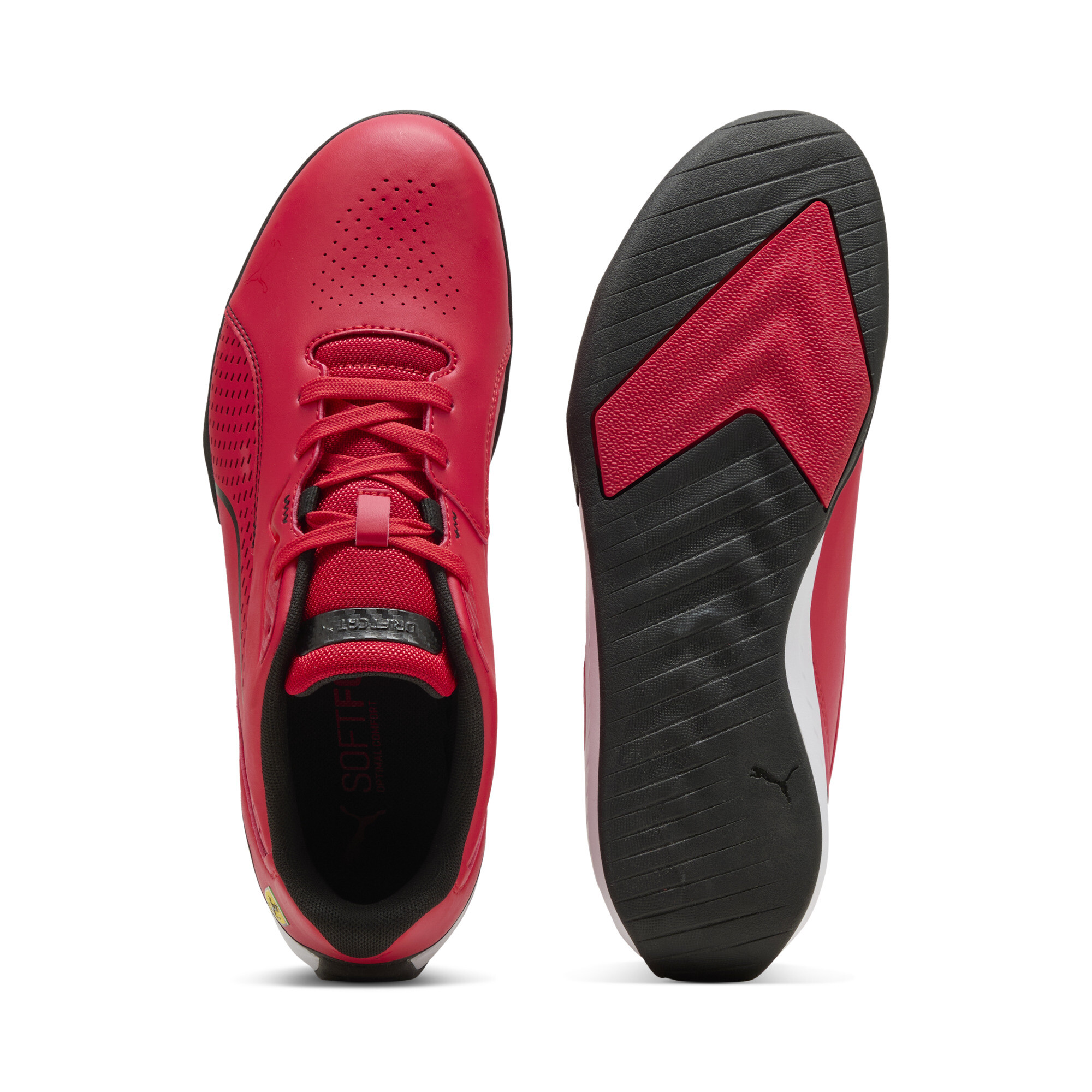 PUMA Scuderia Ferrari Drift Cat 11 uniseks sneakers, Zwart/Rood, Maat 46 thumbnail 4