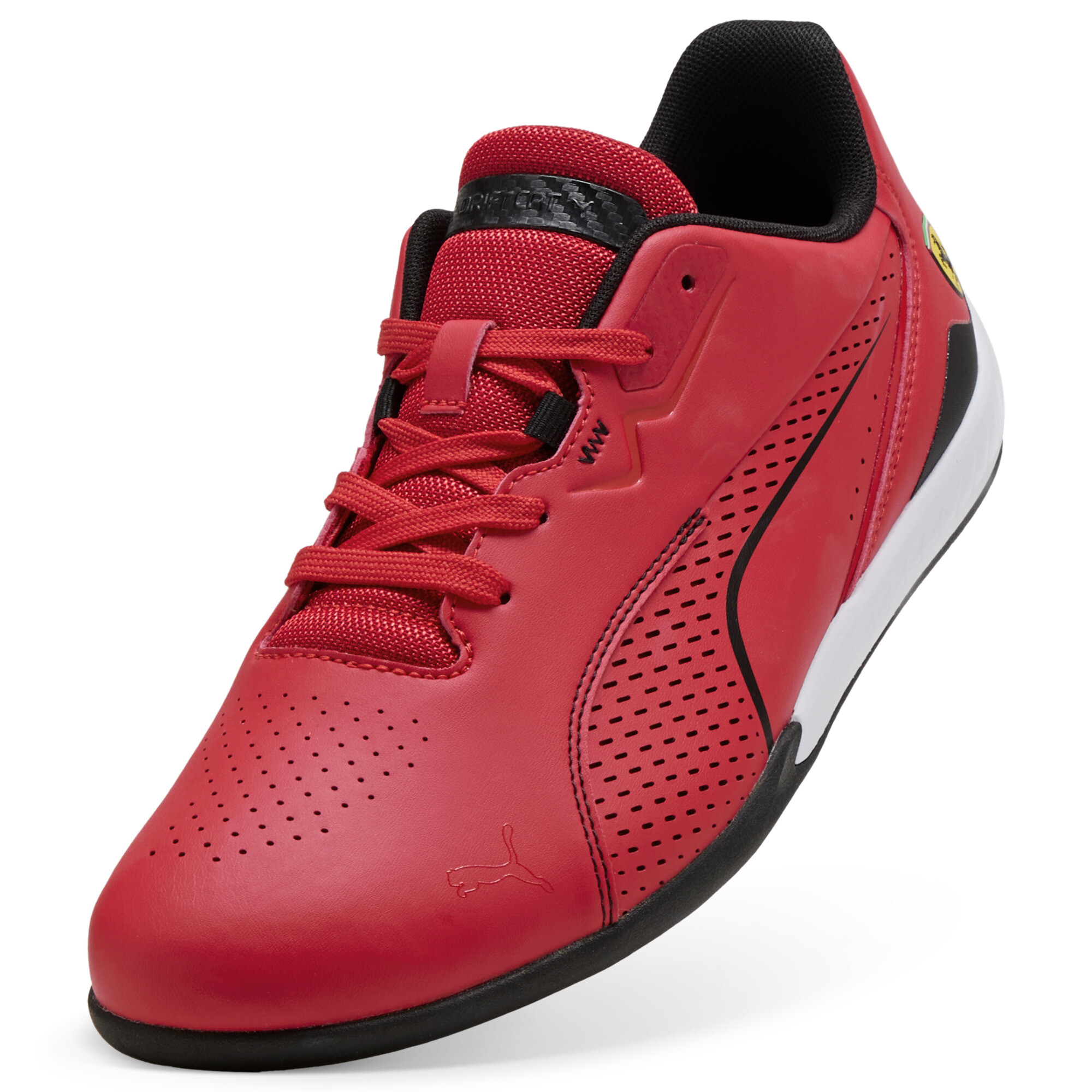PUMA Scuderia Ferrari Drift Cat 11 uniseks sneakers, Zwart/Rood, Maat 46 thumbnail 2