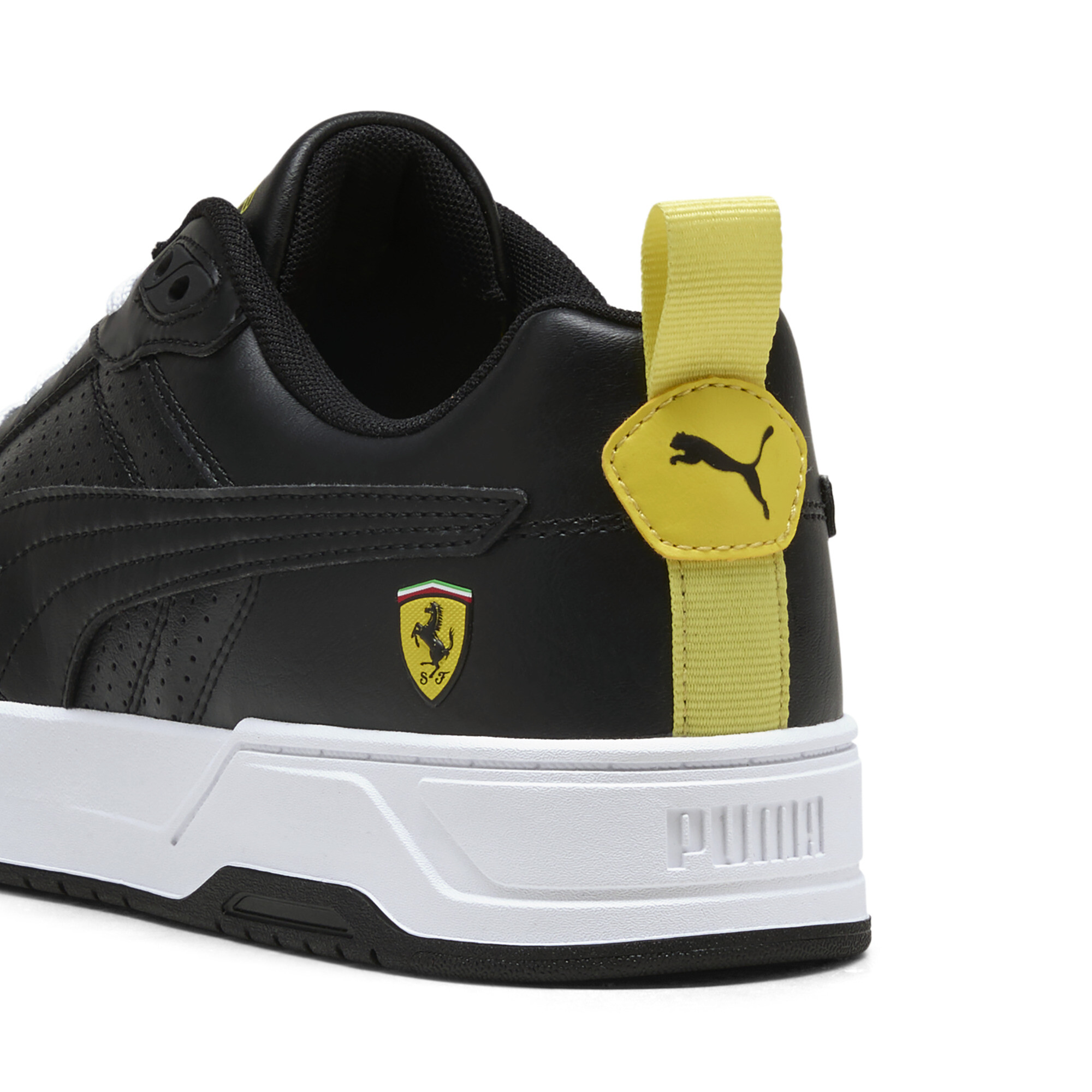 PUMA Scuderia Ferrari RBD Drive uniseks sneakers, Zwart/Geel, Maat 41 thumbnail 5