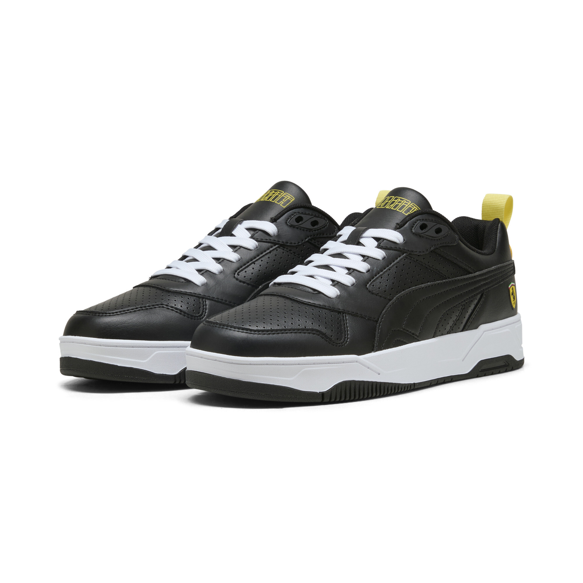 PUMA Scuderia Ferrari RBD Drive uniseks sneakers, Zwart/Geel, Maat 41 thumbnail 6