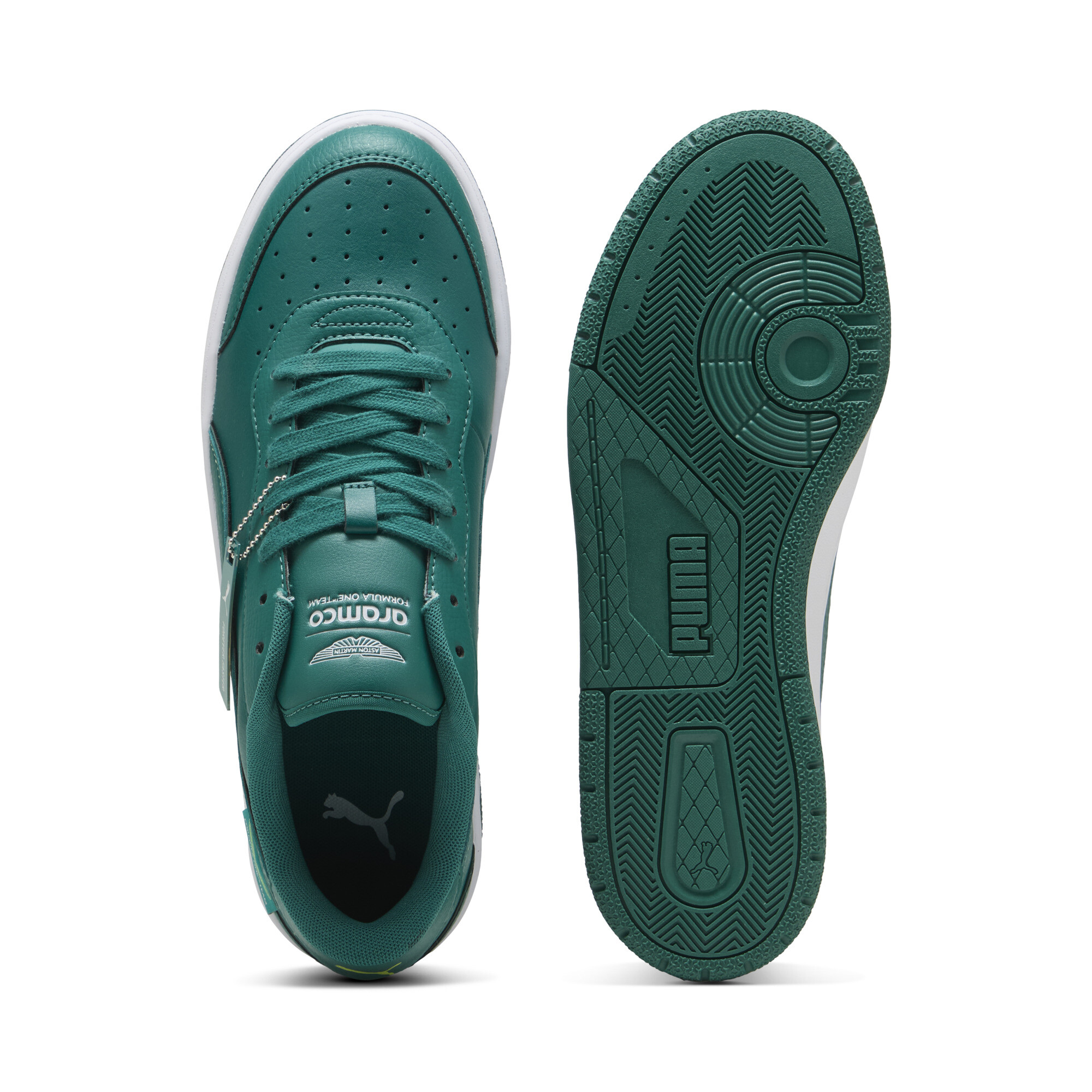 PUMA x ASTON MARTIN ARAMCO F1Â® TEAM California Match lage uniseks sneakers, Groen, Maat 40,5 thumbnail 4