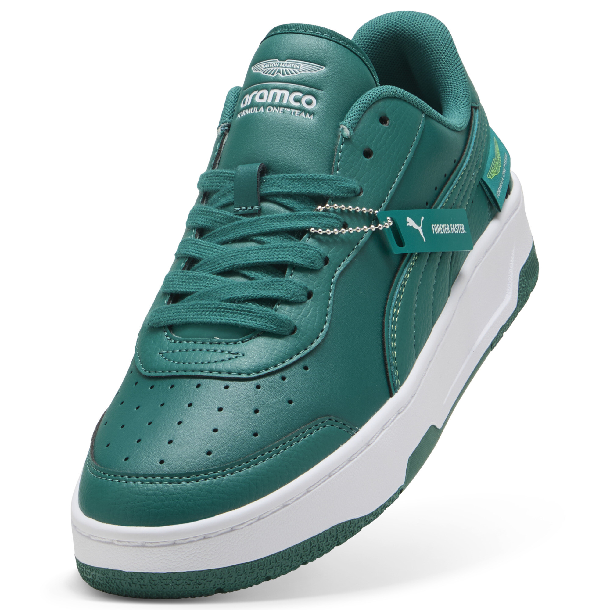 PUMA x ASTON MARTIN ARAMCO F1Â® TEAM California Match lage uniseks sneakers, Groen, Maat 40,5 thumbnail 2