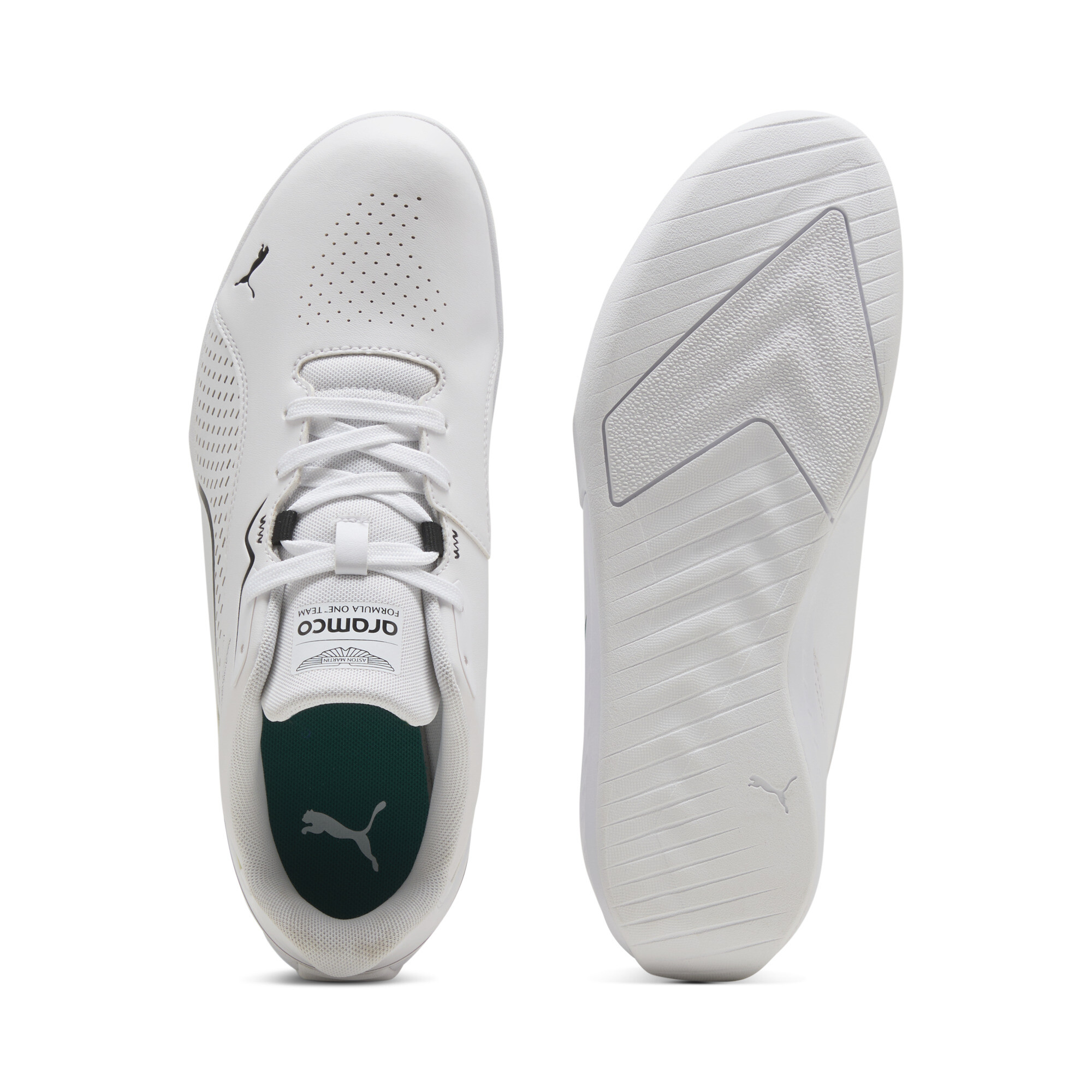 PUMA x ASTON MARTIN ARAMCO F1Â® TEAM Drift Cat 11 lage uniseks sneakers, Groen/Wit, Maat 40 thumbnail 4