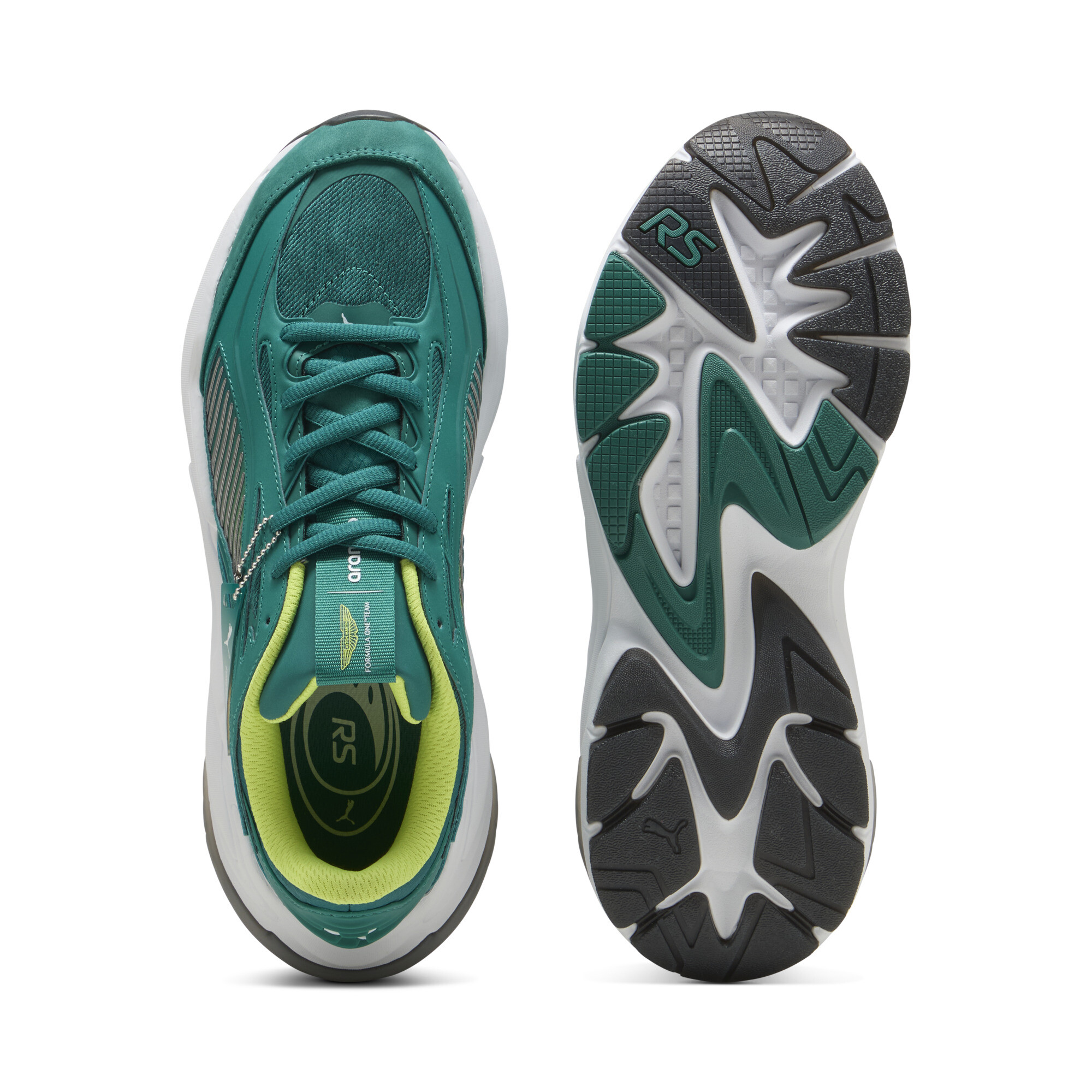 PUMA x ASTON MARTIN ARAMCO F1® TEAM RS Surge lage uniseks sneakers, Groen, Maat 46 thumbnail 5