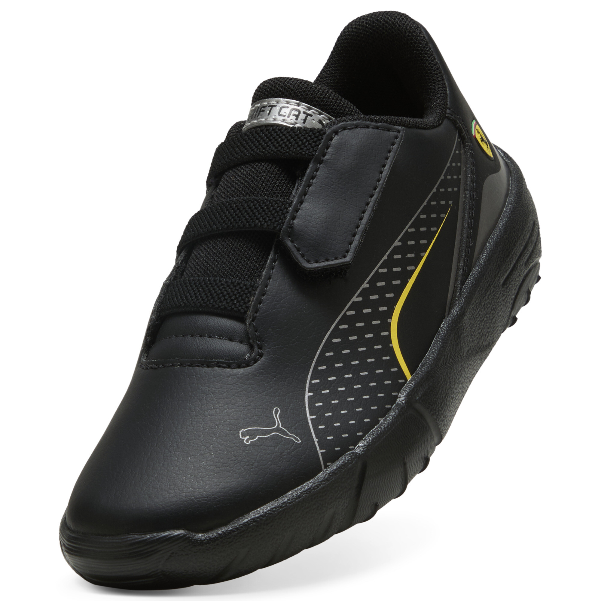 PUMA Scuderia Ferrari Drift Cat 11 sneakers, Zwart/Geel, Maat 35 thumbnail 2