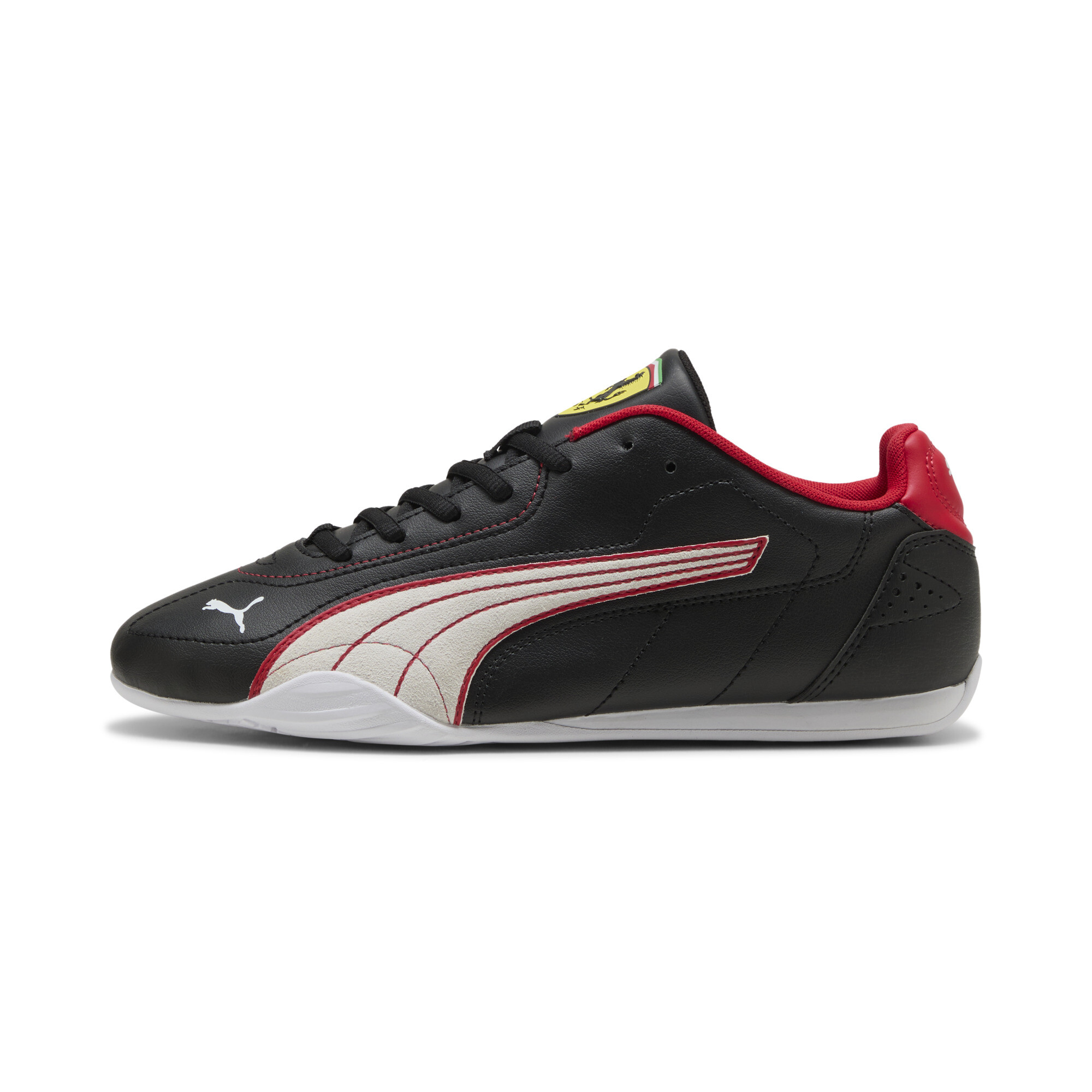 PUMA Scuderia Ferrari Catch uniseks sneakers, Zwart/Wit, Maat 38,5 thumbnail 5