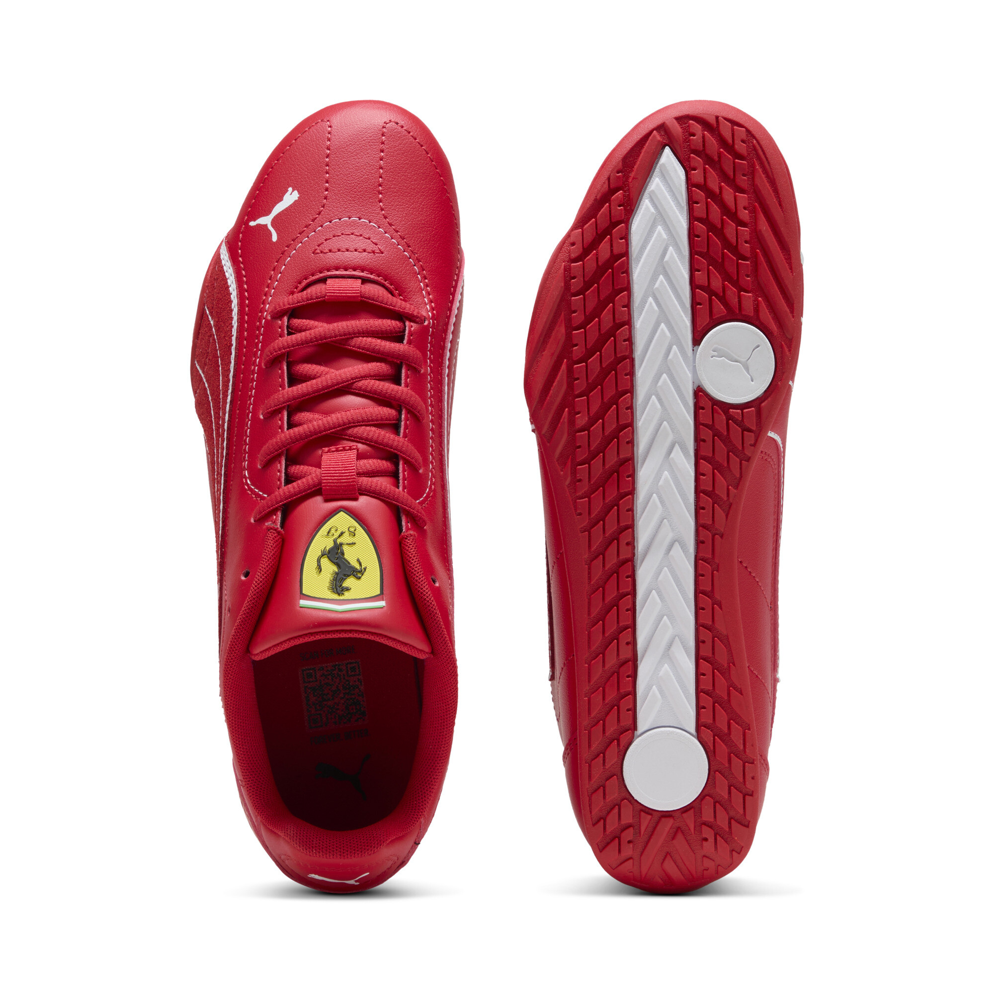 PUMA Scuderia Ferrari Catch uniseks sneakers, Rood/Wit, Maat 38 thumbnail 4