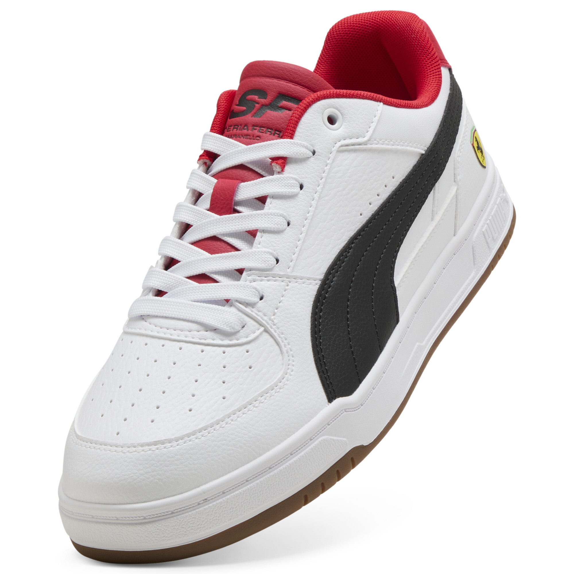 PUMA Scuderia Ferrari Caven III uniseks sneakers, Zwart/Wit, Maat 41 thumbnail 2