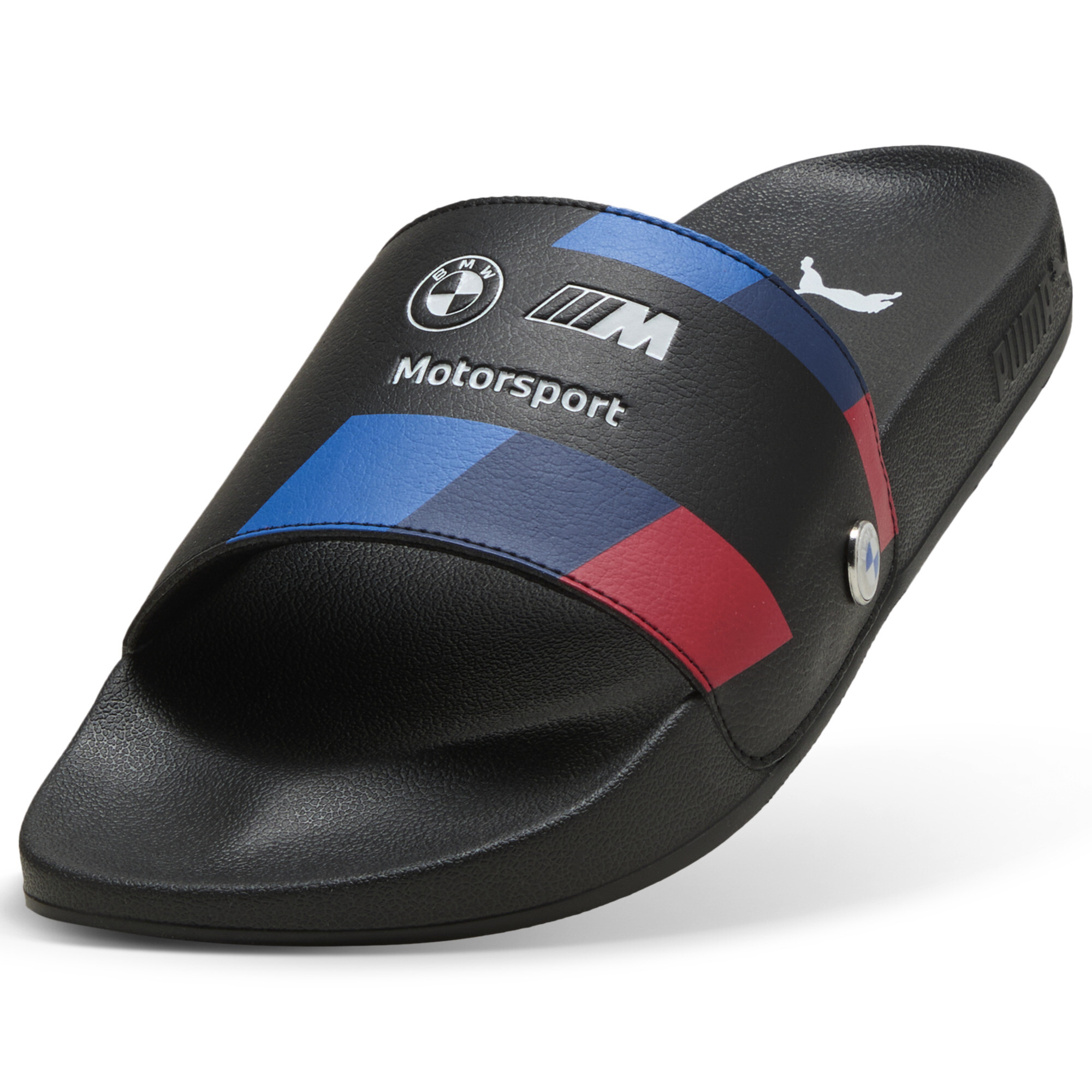 PUMA BMW M Motorsport Leadcat uniseks slippers, Zwart, Maat 46 thumbnail 2
