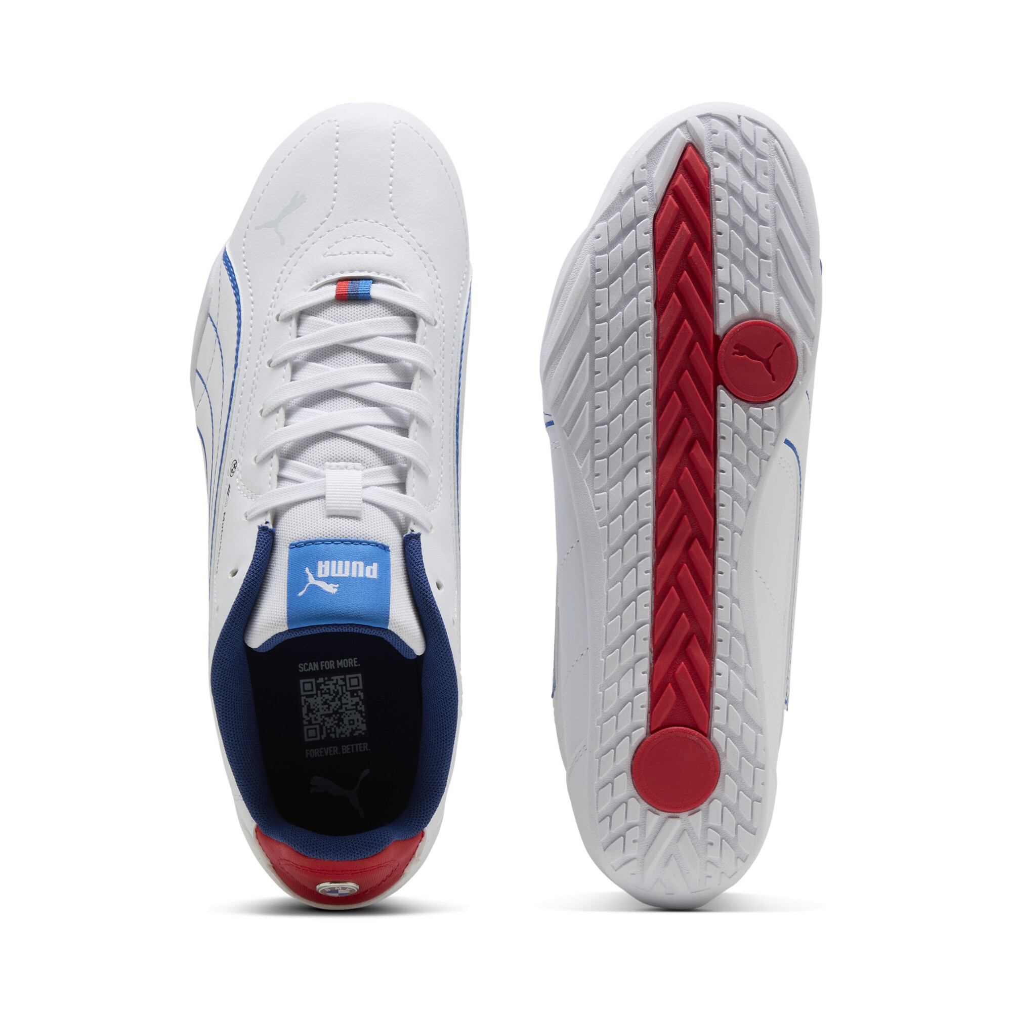 PUMA BMW M Motorsport Catch uniseks sneakers, Wit, Maat 44,5 thumbnail 4