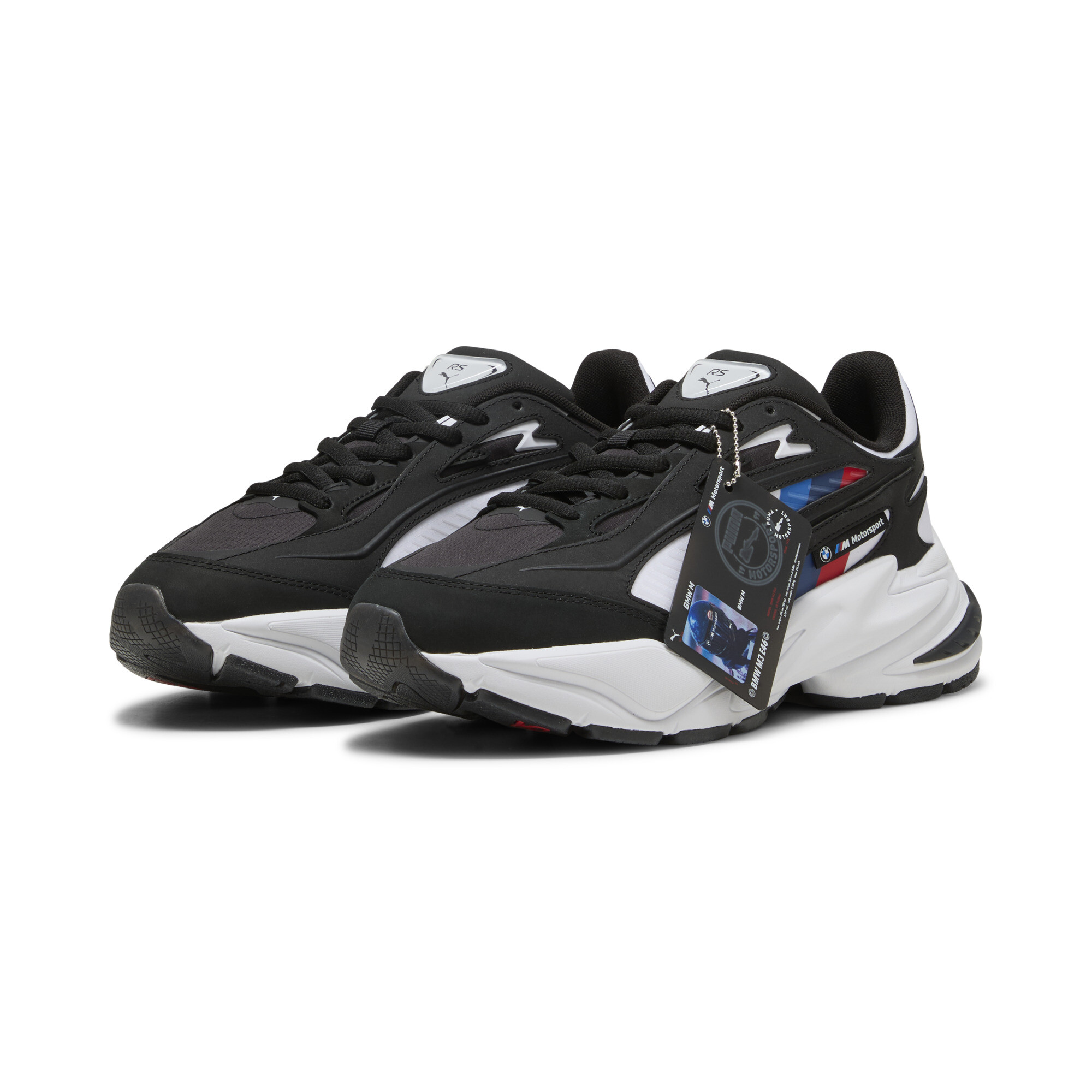 PUMA BMW M MOTORSPORT RS Surge uniseks sneakers, Zwart/Wit, Maat 47