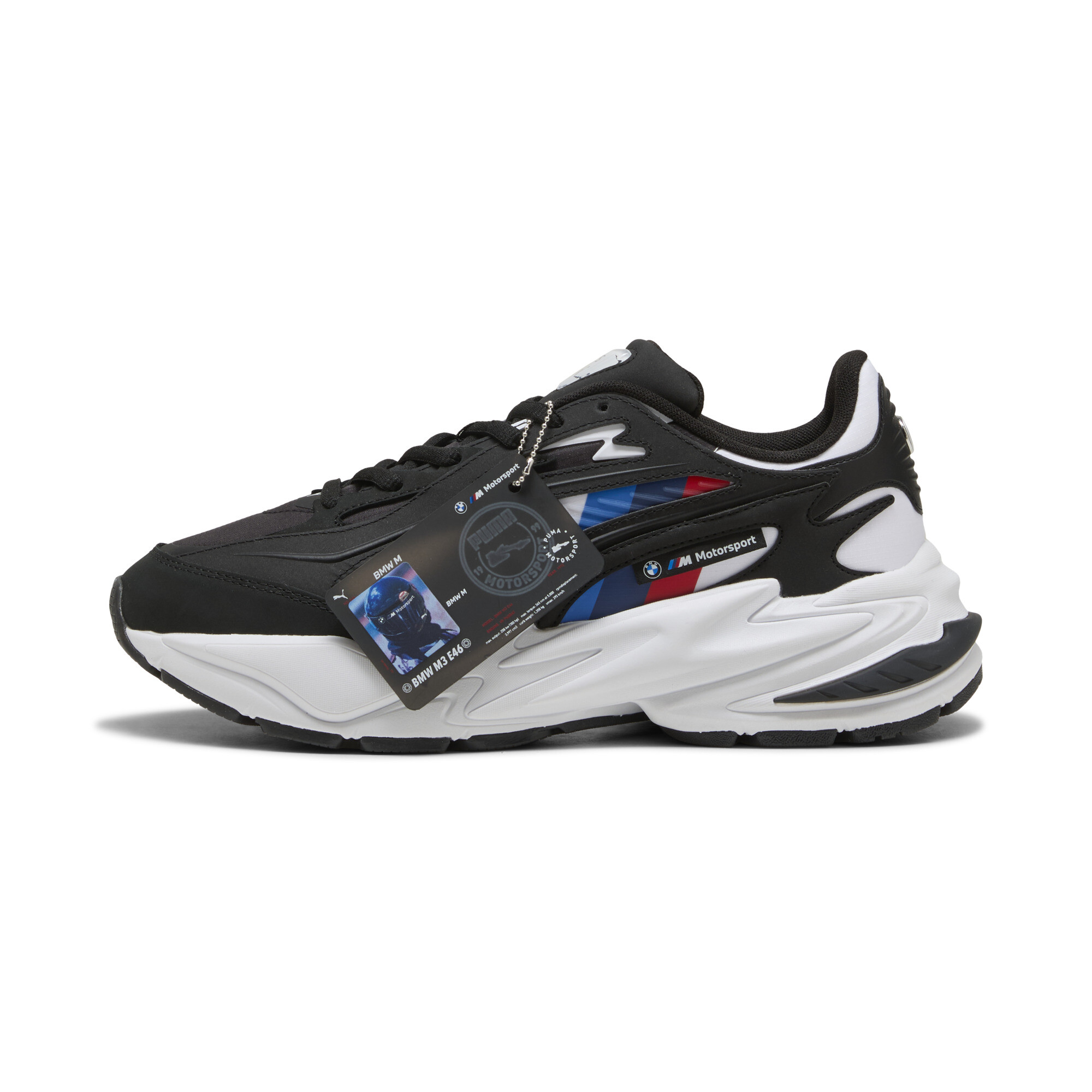 PUMA BMW M MOTORSPORT RS Surge uniseks sneakers, Zwart/Wit, Maat 47 thumbnail 5