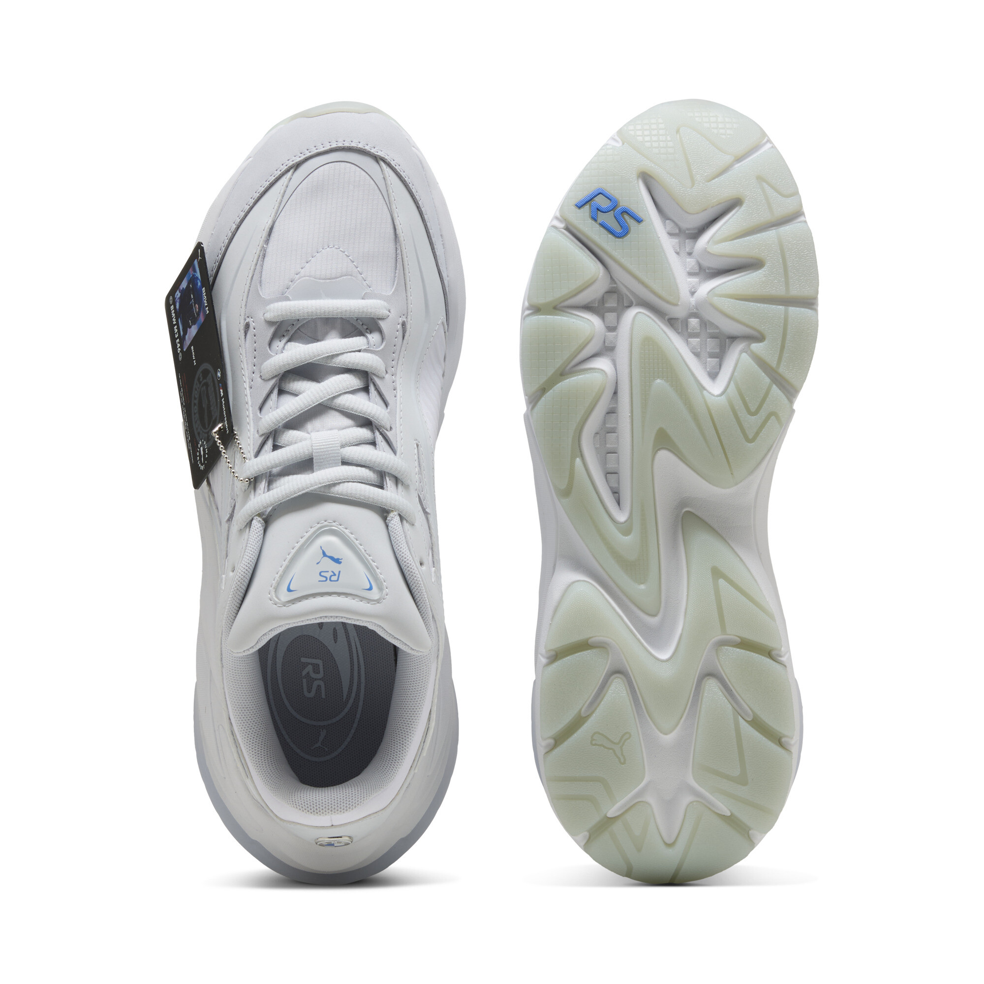 PUMA BMW M MOTORSPORT RS Surge uniseks sneakers, Wit/Zilver, Maat 41 thumbnail 4
