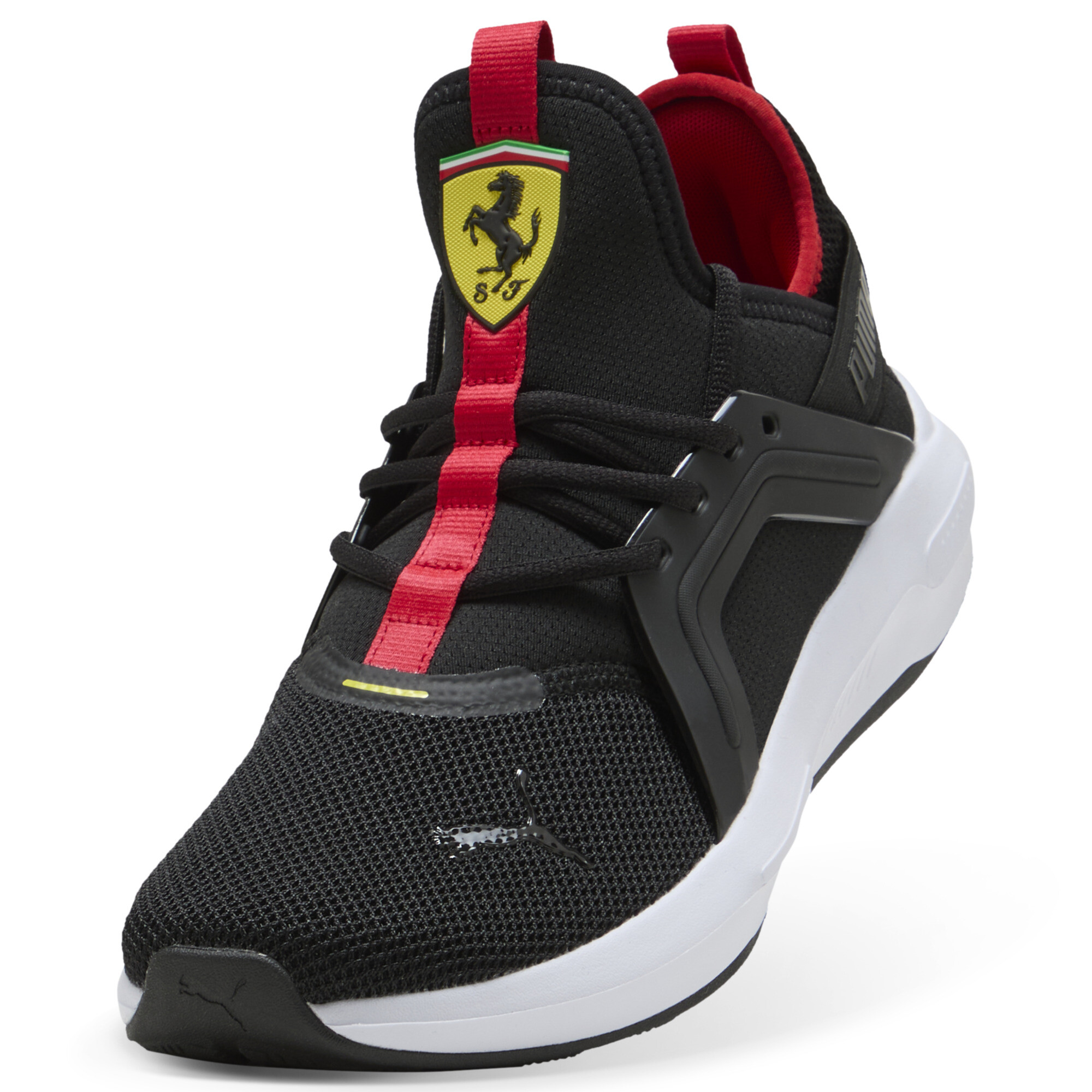 PUMA Scuderia Ferrari Softride Nzo 5 uniseks sneakers, Zwart/Rood, Maat 36 thumbnail 2