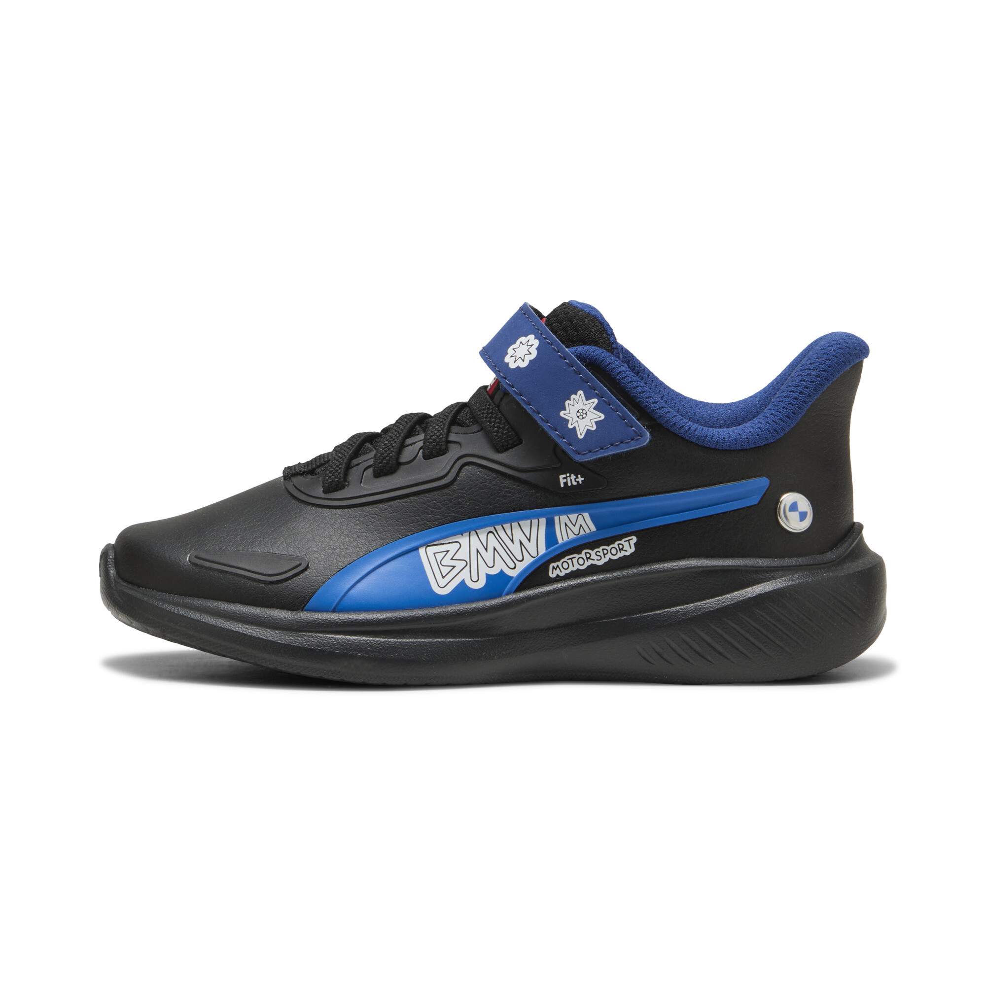 PUMA BMW M Motorsport Skyrocket Lite Little Kids' Easy On Sneakers in Black, Size 2.5