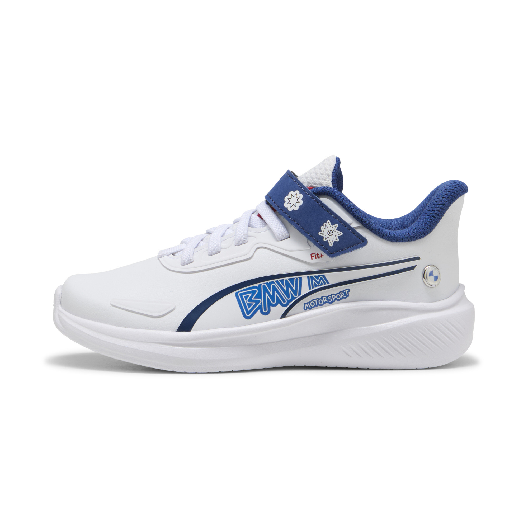 PUMA BMW M Motorsport Skyrocket Lite Little Kids' Easy On Sneakers in White, Size 2