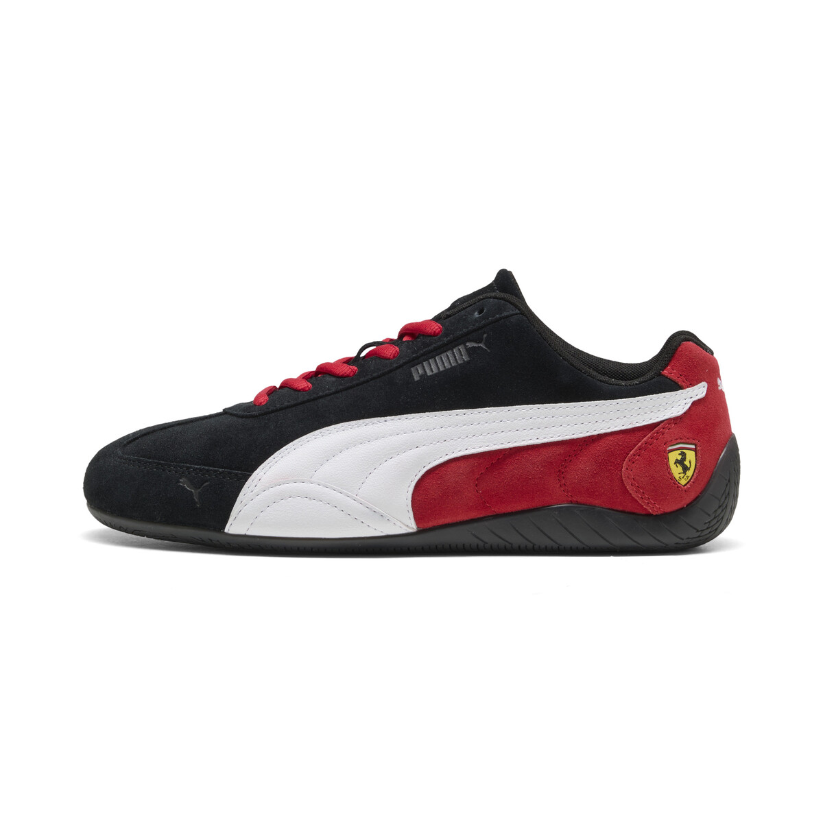 Ferrari Speedcat Sneakers Unisex in Black/White Rosso Corsa by PUMA, UK 9.5