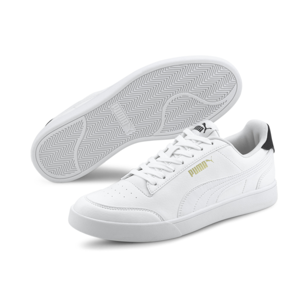 PUMA Shuffle Trainers, Puma White-Puma White-Puma Team Gold-Peacoat, large-MEX