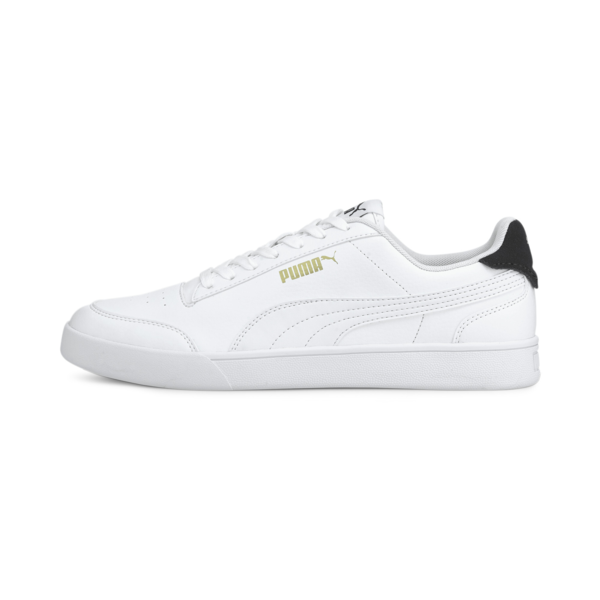 PUMA Shuffle Trainers, Puma White-Puma White-Puma Team Gold-Peacoat, large-MEX