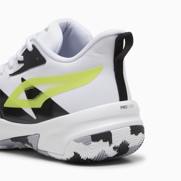 Zapatillas de basketball Genetics, PUMA White-Electric Lime, large-ARG