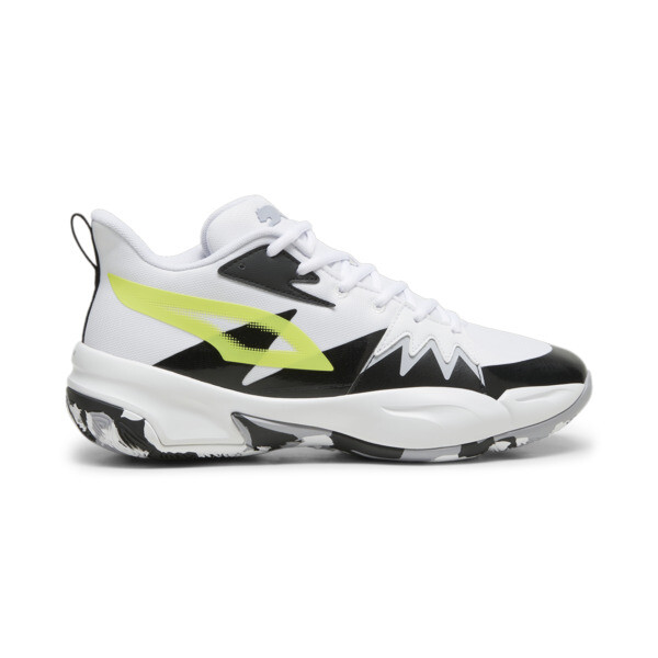 Zapatillas de basketball Genetics, PUMA White-Electric Lime, large-ARG