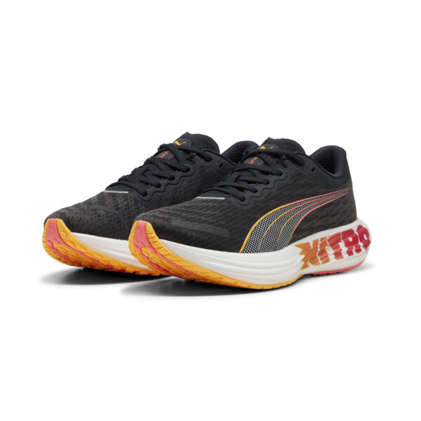 Deviate NITRO™ 2 Men's Running Shoes, PUMA Black-Sun Stream-Sunset Glow, large-ZAF