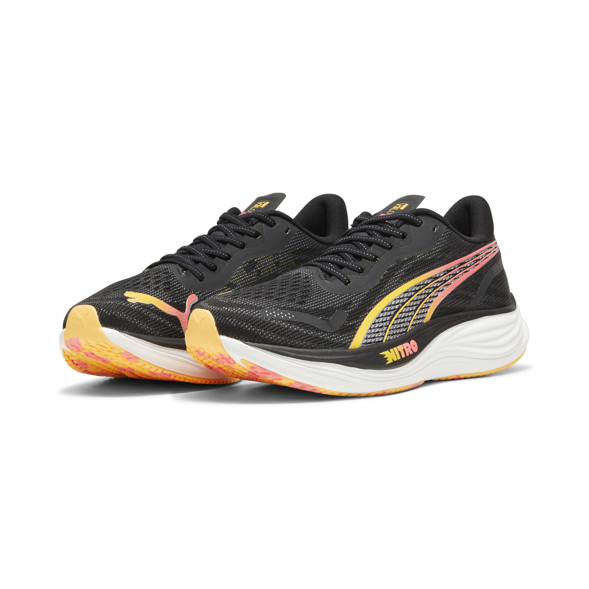 Men's PUMA Velocity NITRO™ 3 Running Shoes In Black, Size EU 40