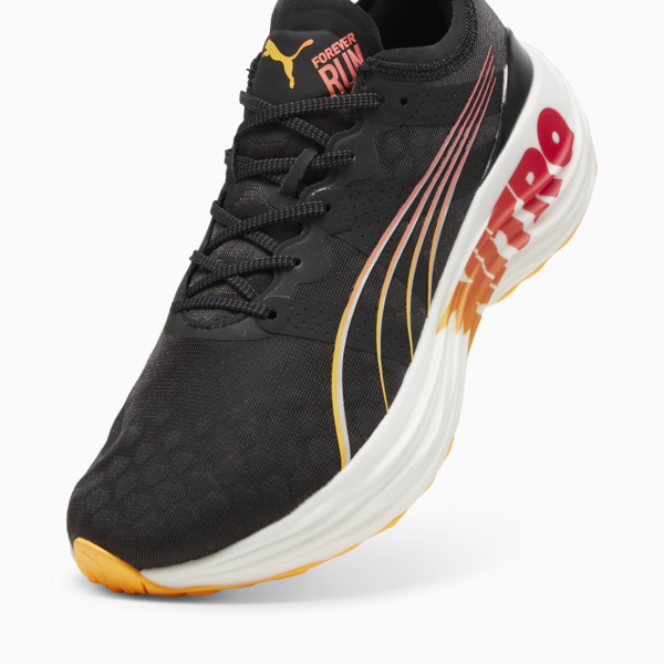 ForeverRun NITRO™ Men's Running Shoes, PUMA Black-Sun Stream-Sunset Glow, large-ZAF