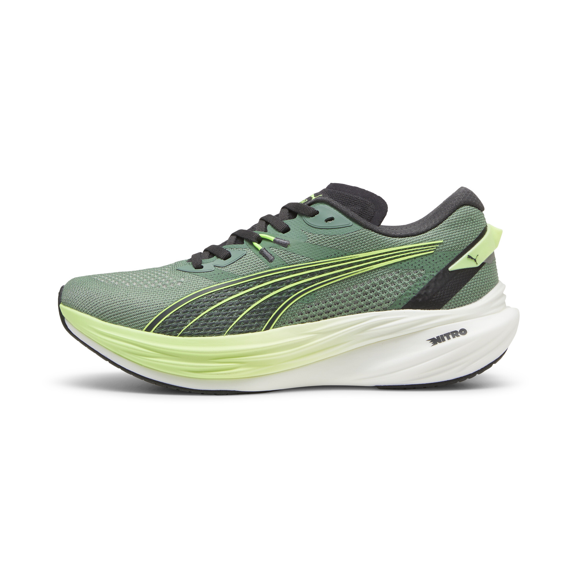 Puma Deviate NITRO™ 3 Laufschuhe Herren | Mit Colorful | Eucalyptus/Fizzy Apple | Größe: 48.5