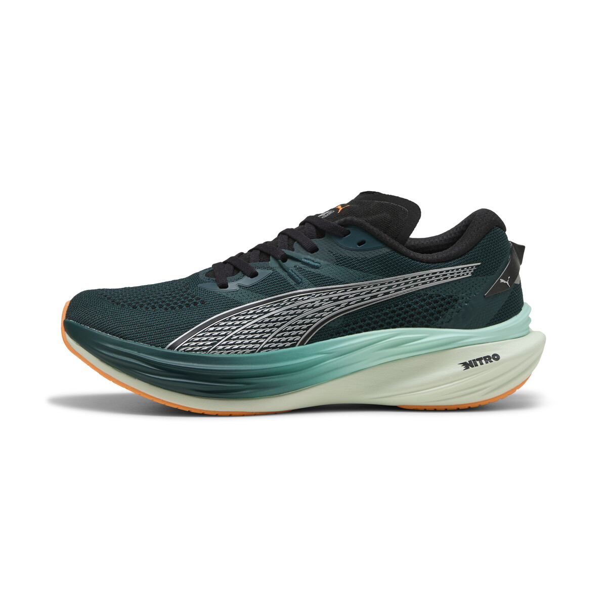 Deviate NITRO™ 3 Running Shoes Men in Green Terrain/Heat Fire by PUMA, UK 6