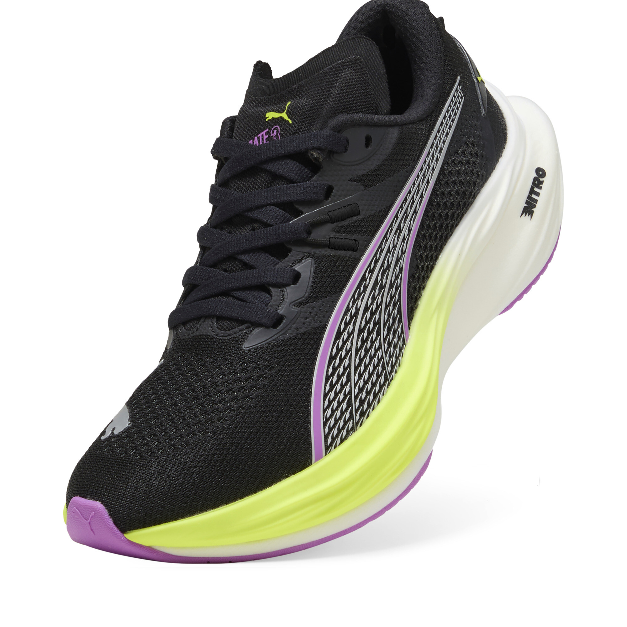 Deviate NITRO™ 3 hardloopschoenen voor Dames, Zwart/Geel, Maat 37 | PUMA