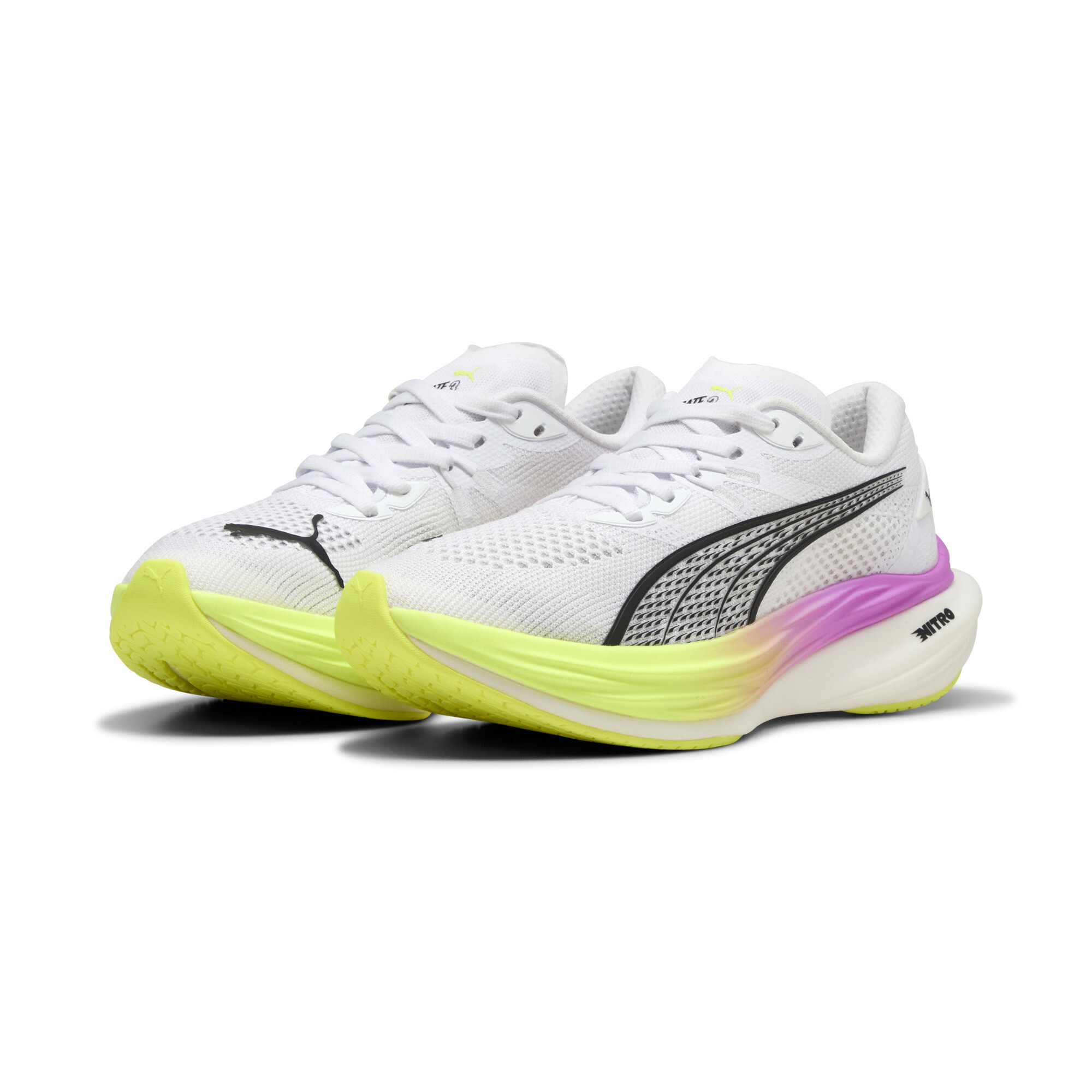 Puma Deviate NITRO™ 3 Laufschuhe Damen | White/Pure Magenta | Größe: 38