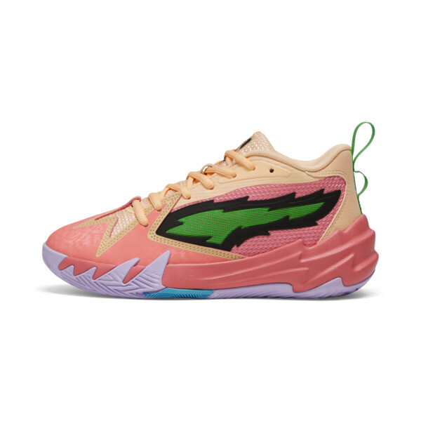Puma Scoot Zeros Georgia Peach Big Kids' Basketball Shoes In Passionfruit- Green-peach Fizz