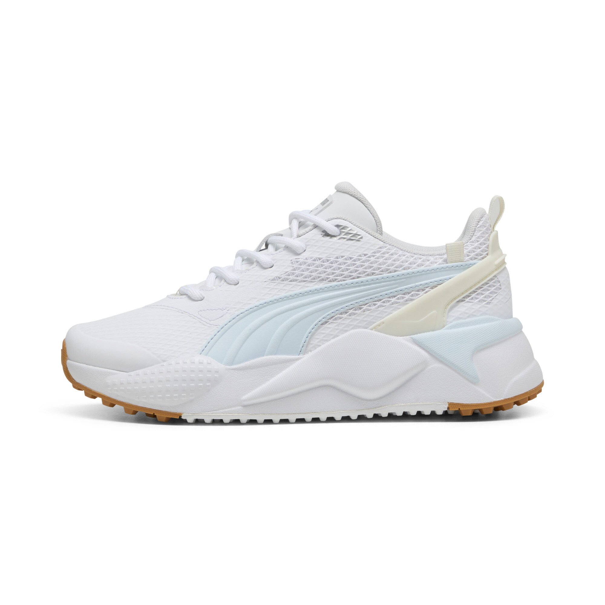 Puma GS-X Efekt Golfschuhe Damen | Mit Plain | White/Warm White/Icy Blue | Größe: 38