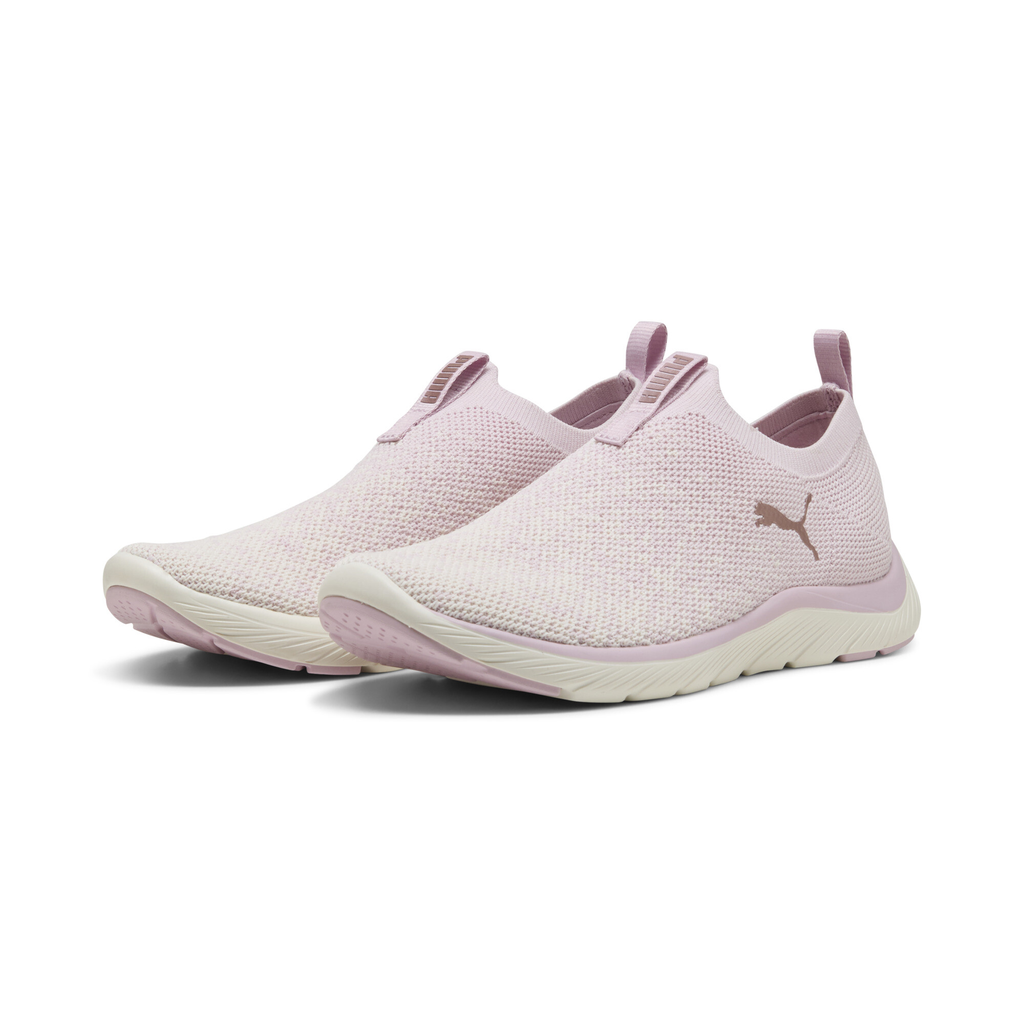 Puma Softride Premier Slip-On Strick-Laufschuhe Damen | Rose Mauve/Warm White/Rose Gold | Größe: 42