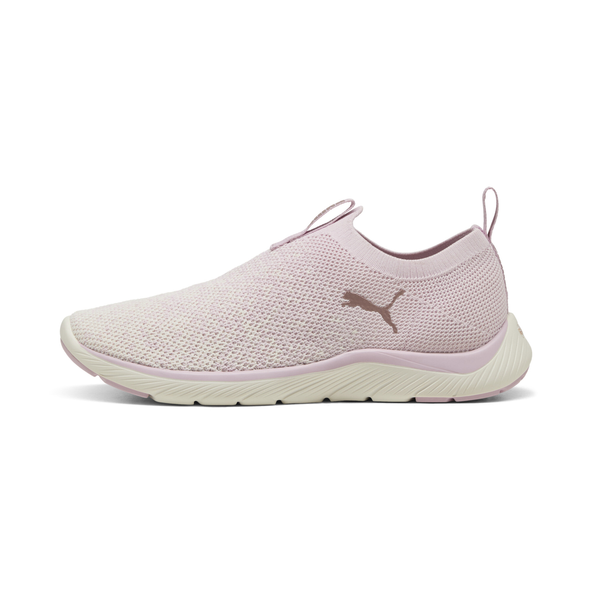 Puma Softride Premier Slip-On Strick-Laufschuhe Damen | Rose Mauve/Warm White/Rose Gold | Größe: 42.5