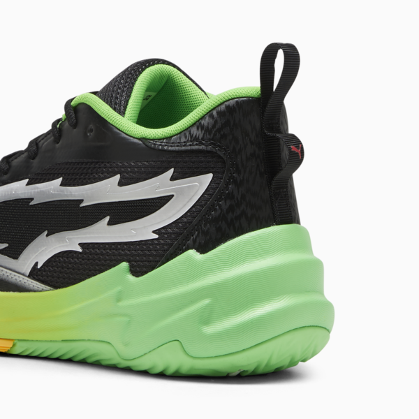 PUMA x 2K Scoot Zeros Basketball Shoes, PUMA Black-Fluo Green, large-ZAF