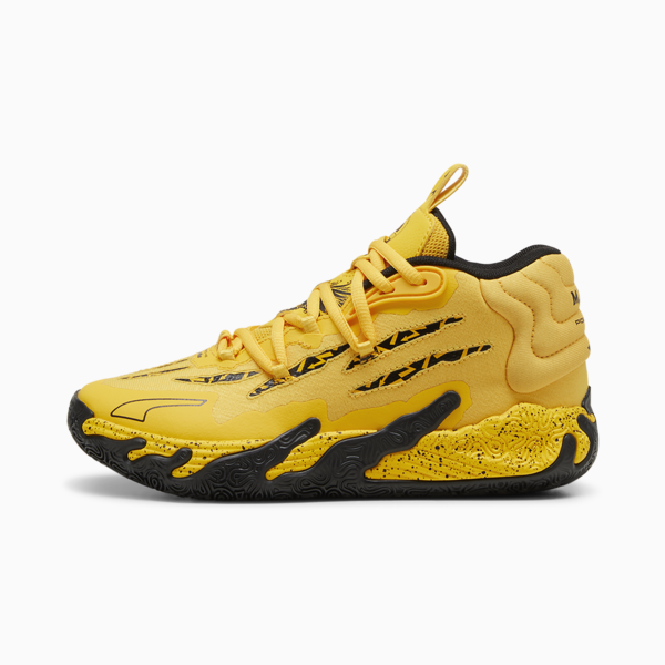 Porsche Legacy x Melo MB.03 Youth Basketball Shoe, Sport Yellow-PUMA Black, large-ZAF