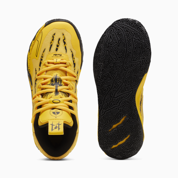 Porsche Legacy x Melo MB.03 Youth Basketball Shoe, Sport Yellow-PUMA Black, large-ZAF