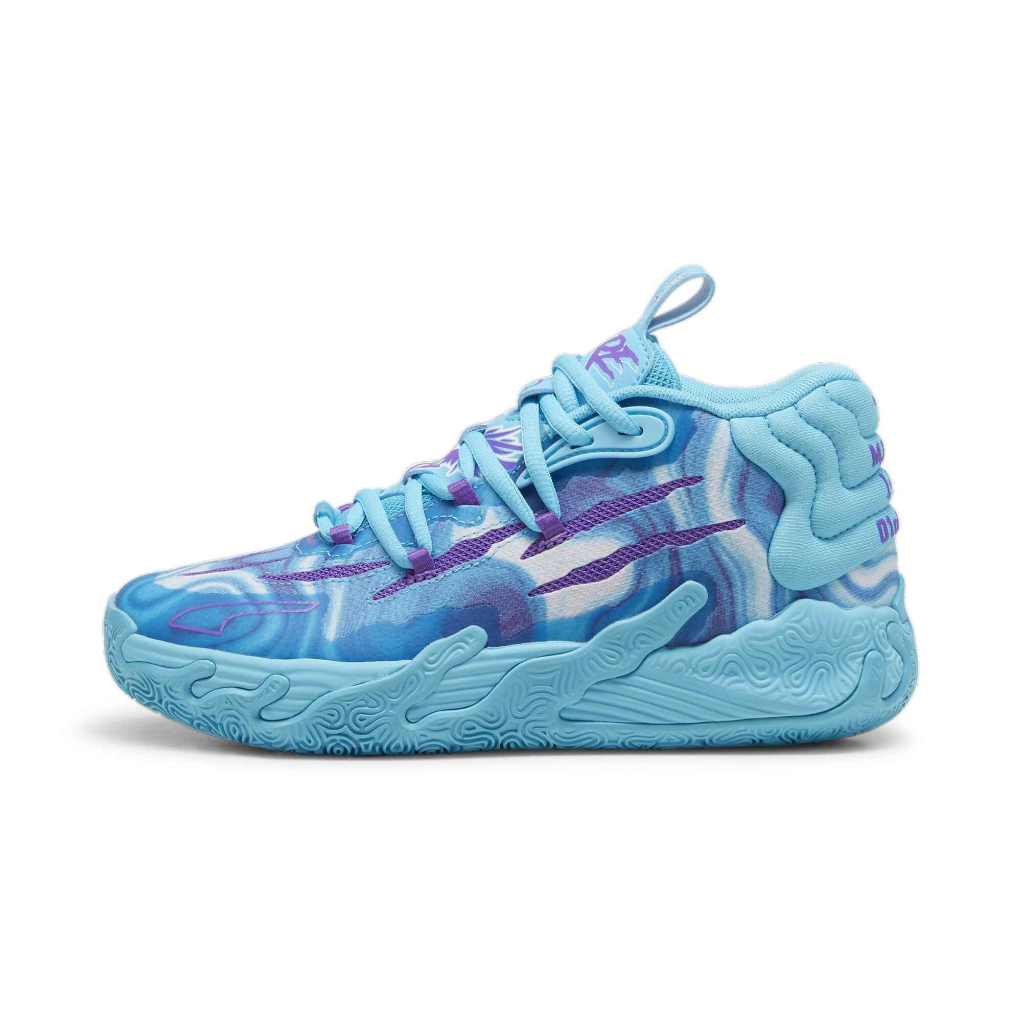 Puma MB.03 CLT Basketballschuhe Teenager Für Für Kinder | Mit Colorful | Electric Peppermint/Purple Glimmer | Größe: 38