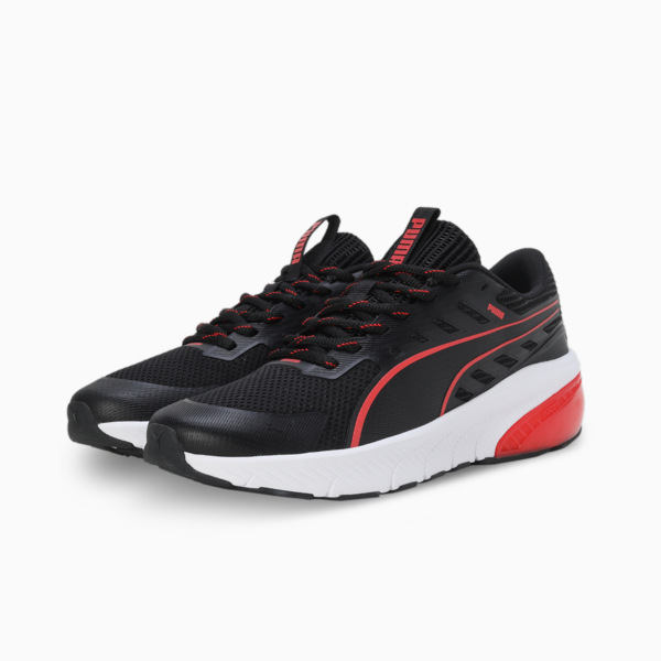 Cell Glare Running Shoes, PUMA Black-For All Time Red, large-ZAF
