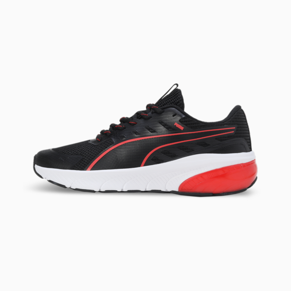 Cell Glare Running Shoes, PUMA Black-For All Time Red, large-ZAF
