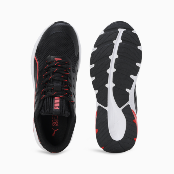 Cell Glare Running Shoes, PUMA Black-For All Time Red, large-ZAF