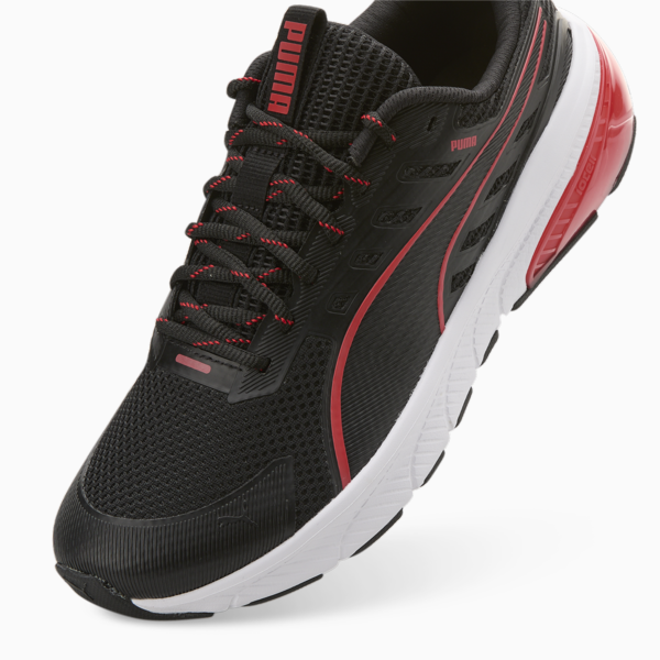 Cell Glare Running Shoes, PUMA Black-For All Time Red, large-ZAF