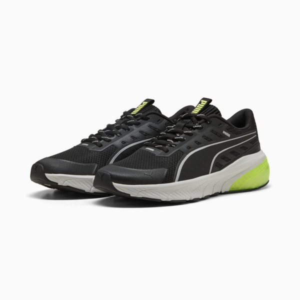 Cell Glare Running Shoes, PUMA Black-Yellow Alert, large-ZAF