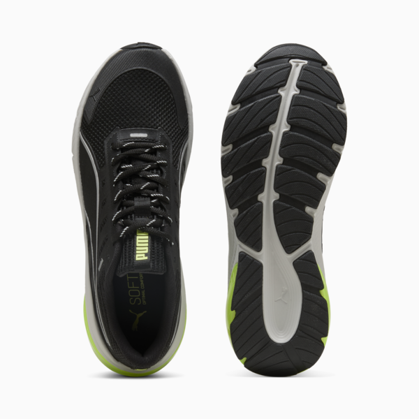 Cell Glare Running Shoes, PUMA Black-Yellow Alert, large-ZAF
