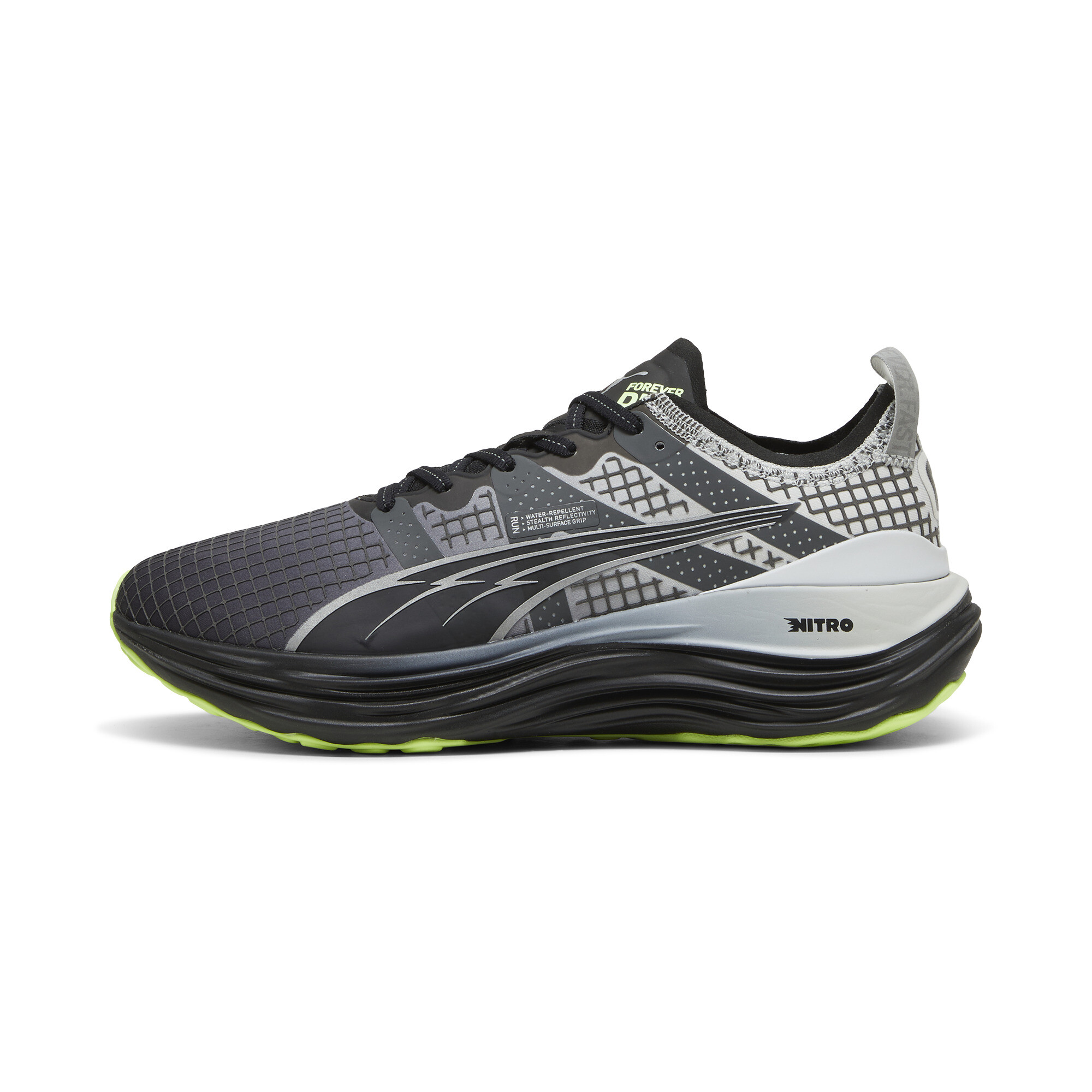 Puma ForeverRun NITRO™ WTR Laufschuhe Herren | Black/Glacial Gray/Fizzy Apple | Größe: 48.5