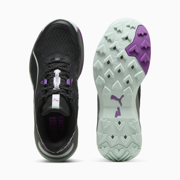 Tenis de senderismo Mujer Explore NITRO 2, PUMA Black-Peaceful Blue-Pure Magenta, large-MEX