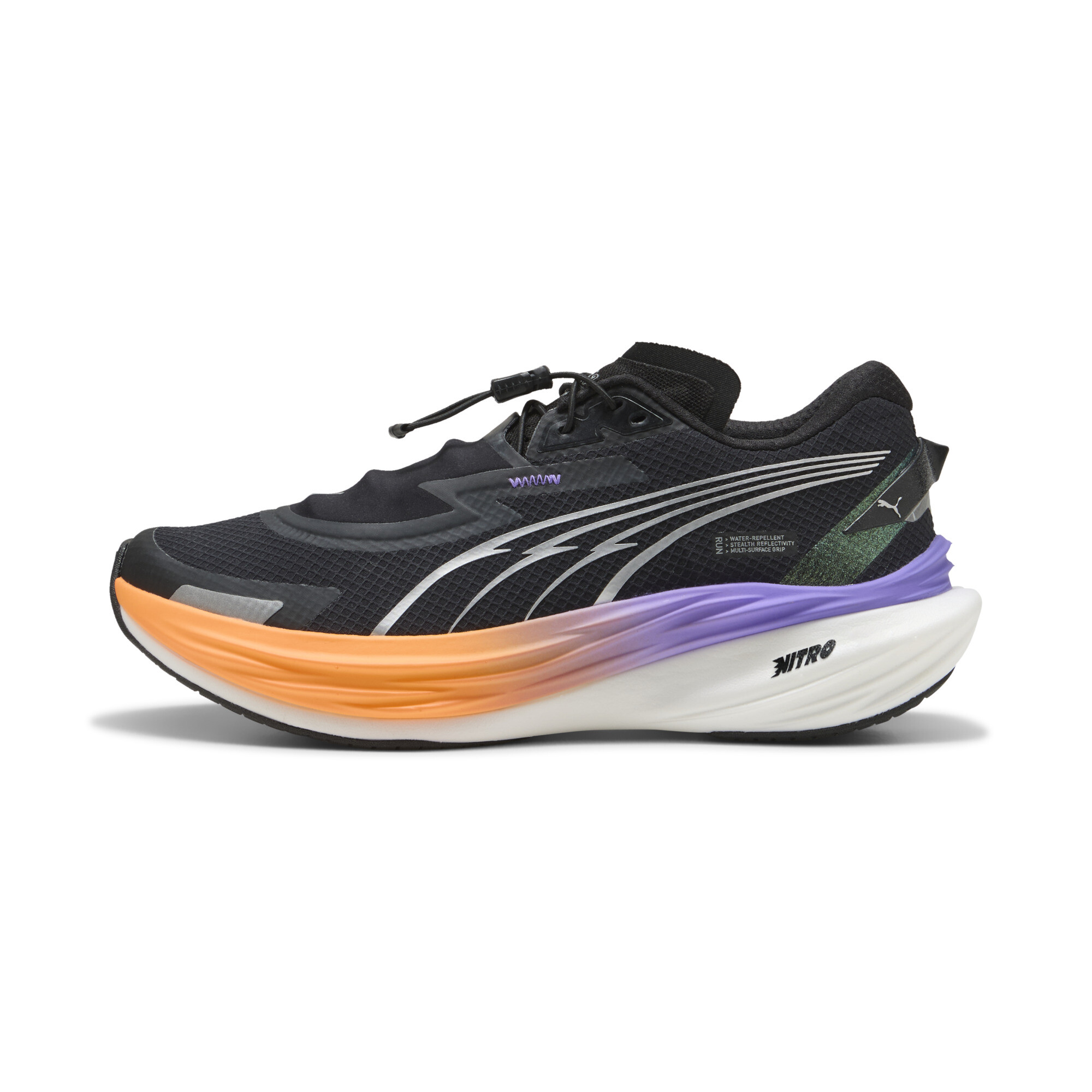 PUMA Deviate NITRO™ 3 WTR+ Laufschuhe Damen, Sport, Schwarz/Dark Amethyst, 42